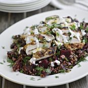 Beetroot, Wild Rice & Herb Salad with Cumin Spiced Grilled Chicken
