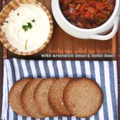 Recipe: Sea salted rye biscuits with aromatic bean & lentil hash, rated 5/5 | Gourmandize UK...