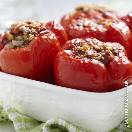Amazing Cheese, Onion and Sweetcorn Stuffed Peppers