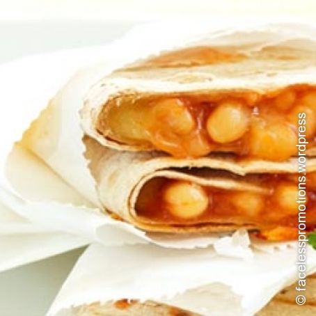 Five Spice Chicken Wrap With Beans