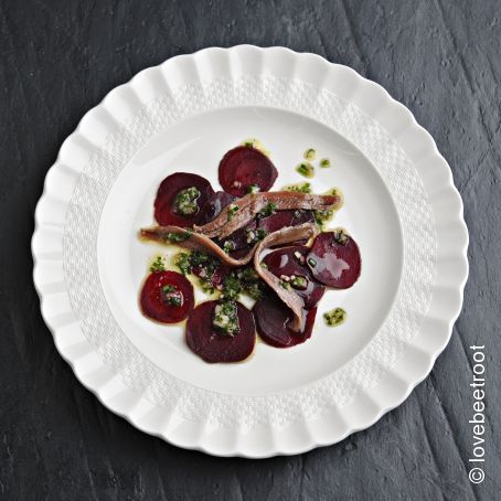 Mark Hix’s Beetroot salad with smoked anchovies