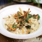 Grilled mushroom risotto