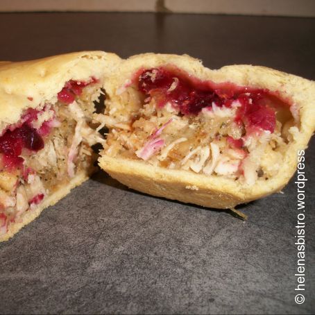 Turkey, Stuffing and Cranberry Pie