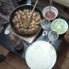 Chicken fajita wraps