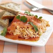 Smoked salmon layer