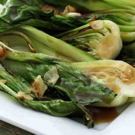 Pak Choi with Garlic and Oyster Sauce