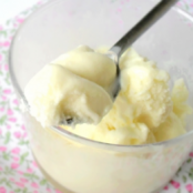 White chocolate ice cream (without eggs or added sugar)