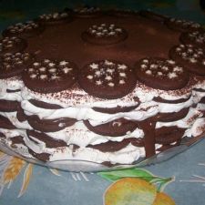 Chocolate Biscuit and Nutella Cake