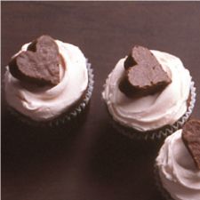 Brownie Heart Cupcakes
