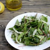 Mix-Leaf Fennel Salad with Capers and Parmesan Crumb