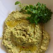 Snacks, Starters, and Nibbles - Basil, Pine nut and Chilli Humdinger Hummus
