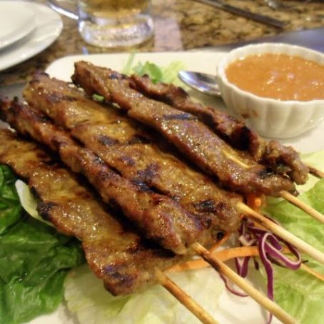 Chicken Skewers with Peanut Sauce