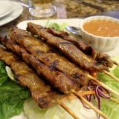 Chicken Skewers with Peanut Sauce