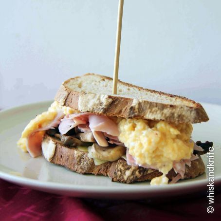 Messy Breakfast Sandwich