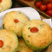 Savory cherry tomato muffins