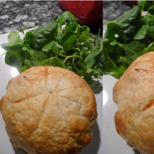 Camembert and tomato chutney pithivier