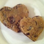 Gooey Chocolate Heart Shaped Cookies