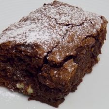 Double chocolate and pecan nut brownies