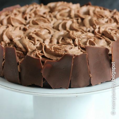 Chocolate Cake With Chocolate Mousse, A Chocoholic Affair!