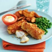 Fish and potato wedges