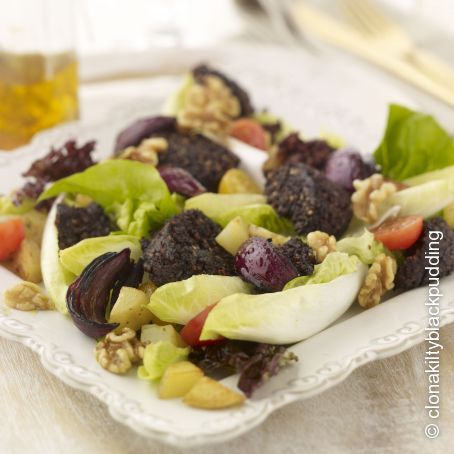 Salad Of Clonakilty Blackpudding, Potato, Char-Grilled Red Onion And Walnut