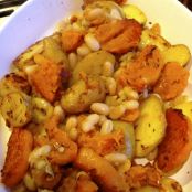 Pork - Cumin Roasted and Fried Squash and Cannellini Beans