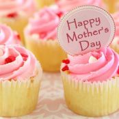 Mother's Day Vanilla Cupcakes