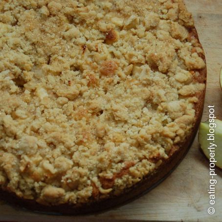 Apple and Marzipan Crumble Cake