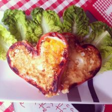 Sausage and egg loveheart breakfast