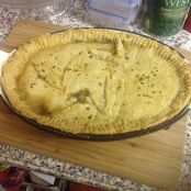 Leek,onion and mushroom pie