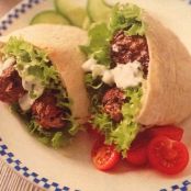 Lamb Kofta's with Pitta Bread and Raita Dip