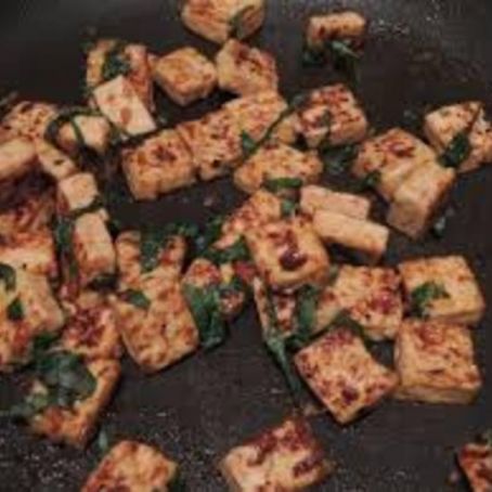 Crisp Tofu with Cucumber Pickle