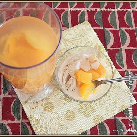Peach Melba with Vanilla Ice Cream – easy, gorgeous, fruity, summer dessert recipe