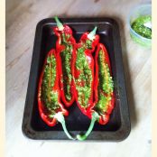 Sweet Red Peppers with Feta and Pesto - Step 2