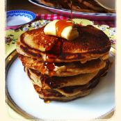 Sour Cream and Cinnamon Pancakes with Blueberries