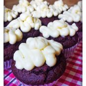 Chocolate and Beetroot Cupcakes with Cream Cheese Frosting