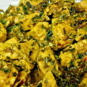 Methi Chicken (Slow cooked chicken in fenugreek leaves)