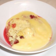 Raspberry and Rhubarb Crumble