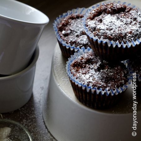 moist chocolate pear cupcakes