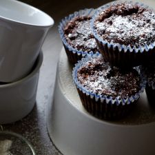moist chocolate pear cupcakes