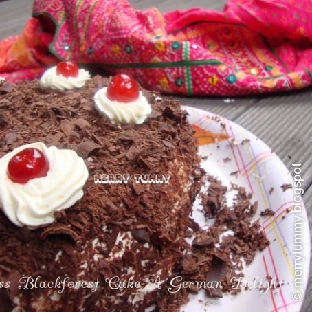 Eggless Blackforest Cake