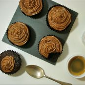 Coffee cupcakes with espresso buttercream