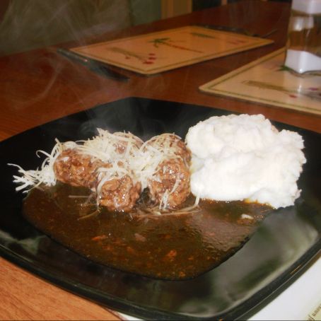 Meatballs and Mustard Mash