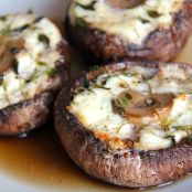 Soft Cheese Stuffed Portobello Mushrooms