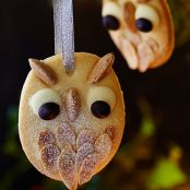 Snowy owl biscuits (perfect as decoration for the Christmas tree)