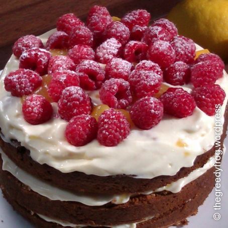 Lemon and Raspberries Layer Cake