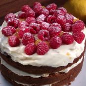 Lemon and Raspberries Layer Cake