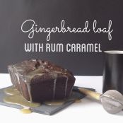 Ginger loaf cake with rum caramel