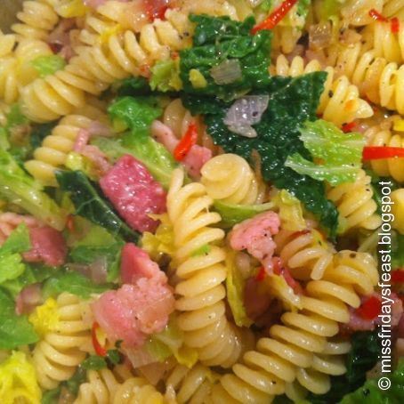 Bacon & Cabbage Pasta with Chilli