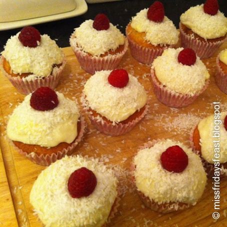 Raspberry & Coconut Cupcakes